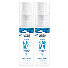 Not Your Mother's Beach Babe texturizing dry shampoo powder 2-pack pack shot showing oil absorption