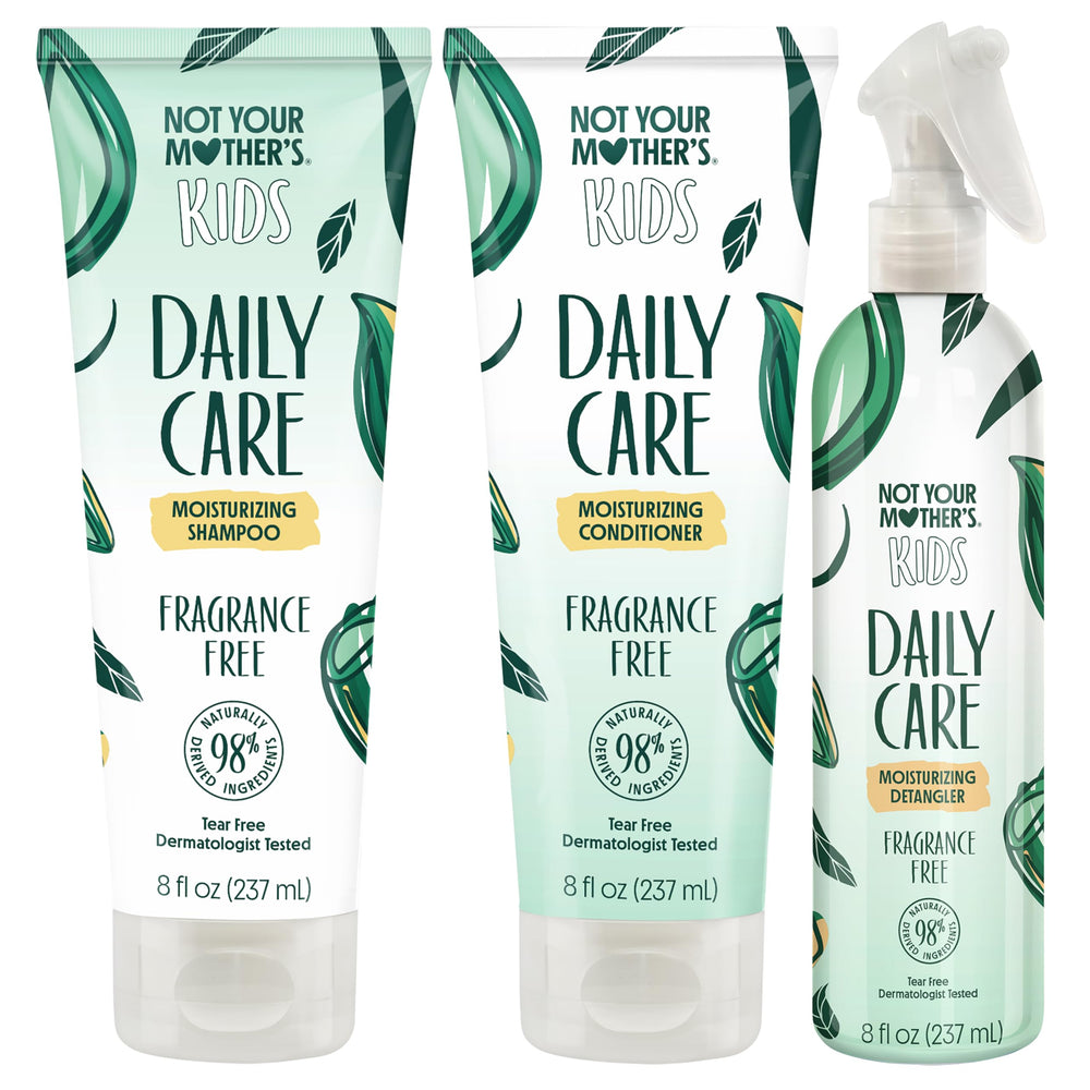 Not Your Mother's Kids fragrance-free shampoo bottle shows gentle cleansing for kids' hair.