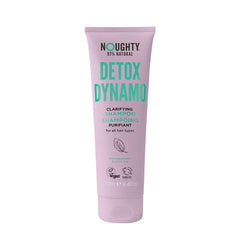Noughty Detox Dynamo bottle with peppermint scent for refreshing scalp and residue removal.