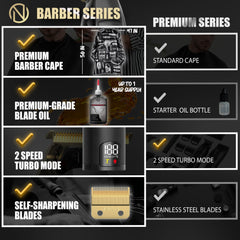 NOVAH Grooming clipper guards six-pack for versatile fades and trims.