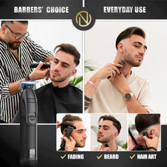 NOVAH Grooming professional trimmer turbo-speed 2 demonstrates versatile performance on thick hair.