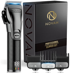 Novah Professional hair clipper body showcases a durable all-metal unibody for steady grip.