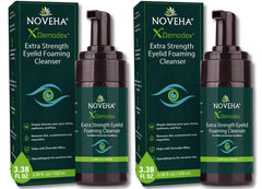NOVEHA Demodex Eyelid Cleanser Foam bottle-pump for gentle daily eyelid cleansing