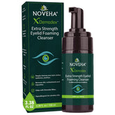 NOVEHA Demodex Eyelid Cleanser Foam bottle pump for gentle daily eyelid cleansing