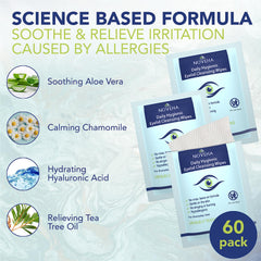 NOVEHA eyelid wipes individually wrapped for on-the-go, mess-free cleansing.
