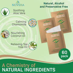 NOVEHA wipes individually wrapped for on-the-go cleansing