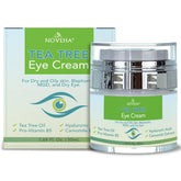 Crema de ojos NOVEHA Tea Tree: bote para hidratación diaria de ojos.