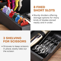Noverlife barber tray detachable back compartment demonstrates extra storage flexibility
