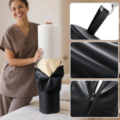 Noverlife bolster PU leather texture close-up emphasizing durability.