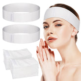 Noverlife disposable spa headband pack closeup, soft fabric and elasticity for facial care.
