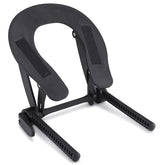 Noverlife face cradle front view with adjustable aluminum headrest for comfortable sessions.