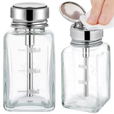 Noverlife nail remover pump bottle with clear glass for precise dosing