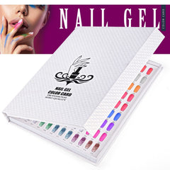 Noverlife Professional 216 Nail Colors Chart color rows enable fast color-number lookup.