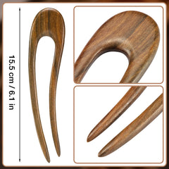Noverlife two-prong updo hair pin secures chignon neatly.