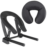 Noverlife universal face cradle headrest on a massage table for adjustable client comfort.