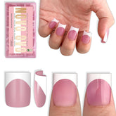 NOVO OVO short sharp square berry-pink nail tip for quick salon-style manicure.