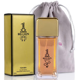 NovoGlow 1 Billion EDT bottle front view, bold all day confidence