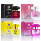 NovoGlow Verse Golden Crystal 30ml bottle close-up showing radiant floral freshness.