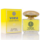 NovoGlow Verse Golden Crystal bottle front displays elegant 100 ml fragrance for daily wear