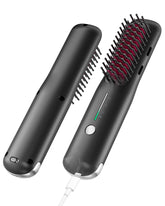 NOVUS Porta Mini travel brush in compact pouch for on-the-go frizz control.