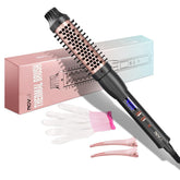 NOVUSPRO Thermal Brush heated round brush in action for sleek straightening