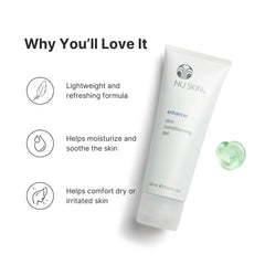 Nu Skin Enhancer Gel dispense pump close-up for easy application.