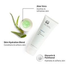 Nu Skin Enhancer Gel texture across skin highlighting pore refinement.