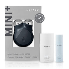 NuFACE MINI+ device for at-home face sculpting and skin tightening, portable on the go.