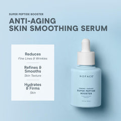 NuFACE triple peptide complex illustration, highlighting anti-wrinkle smoothing and texture refinement.