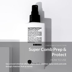 Number 4 Super Comb Protect on wet hair aids detangling.