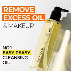 numbuzin No.1 Cleansing Oil pour demonstrates smooth flow for fast cleansing routines.