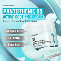 Numbuzin No.1 ingredients card highlights pantothenic acid and niacinamide for skin support.