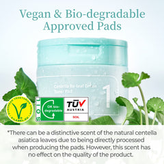 numbuzin No.1 Toner Pads double-sided use closeup for soothing and gentle exfoliation