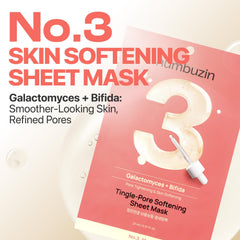 Numbuzin No.3 Sheet Mask fermentos que fortalecen la piel y la textura.