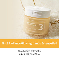 Numbuzin No.3 jar closeup highlighting jumbo pads for full-face coverage.