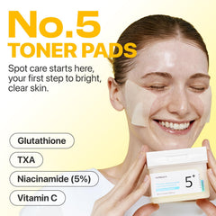 Numbuzin No.5 smooth-side wipe delivers quick refreshing cleanse.