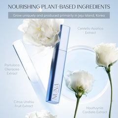 NUNA lash serum close-up reveals clean formula and smooth texture.