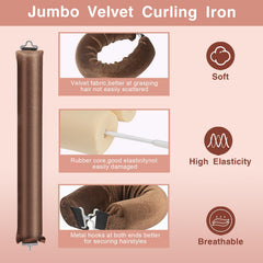 NUNFLUE soft velvet curlers close-up highlighting plush comfort
