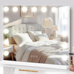 NUSVAN vanity mirror with lights shows a clear face view for flawless makeup