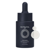 Nutrafol front bottle view showing sleek label and compact size for daily use