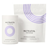 Nutrafol front packaging showing postpartum two-month supply and benefits