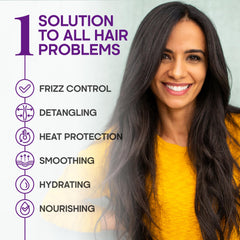 NUTRAHARMONY hair serum application on wet hair for leave-in use