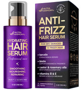 NUTRAHARMONY hydrating hair serum bottle showing lightweight moisture for silky hair