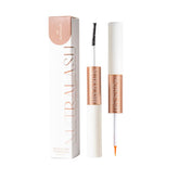NutraLux NutraLash serum bottle closeup shows gentle, organic formula for lashes.