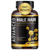 NutraPro Hair Growth Vitamins bottle on desk suggesting thicker, fuller hair.