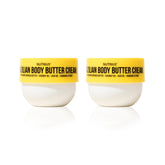 Nutrius Brazilian Body Butter 2-Pack packaging shows rich Cupuacu infusion for deep hydration.