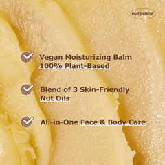 ESN blend ingredients with almond, sunflower seed, and macadamia oils in Nutseline balm.