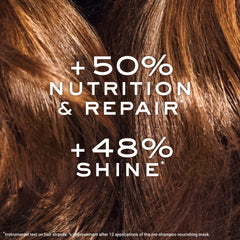 Nuxe pre-shampoo mask on wet hair demonstrates prepping for cleansing
