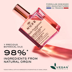 Nuxe Huile Prodigieuse Floral oil texture showcased for daily multi-use beauty.