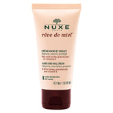 Nuxe Rêve de Miel hand cream tube close-up nourishing dry hands.
